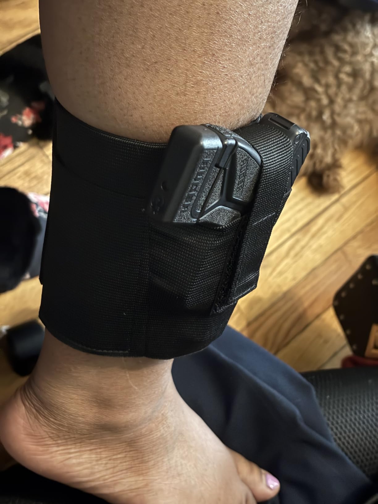Accmor Ankle Holster for Concealed Carry, Elastic Deep Concealment Leg Holsters with Magazine Pocket/Pouch for Men and Women, Right & Left Hand Draw customer photo 1