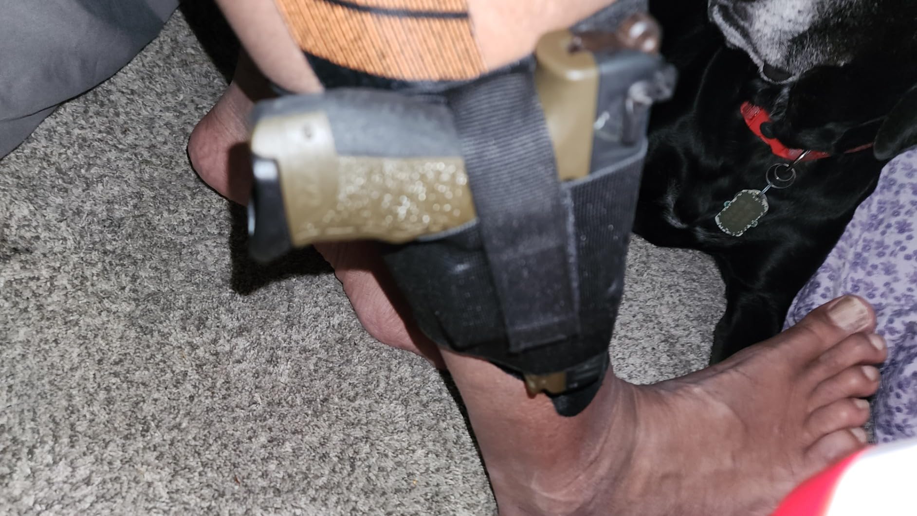 Accmor Ankle Holster for Concealed Carry, Elastic Deep Concealment Leg Holsters with Magazine Pocket/Pouch for Men and Women, Right & Left Hand Draw customer photo 2