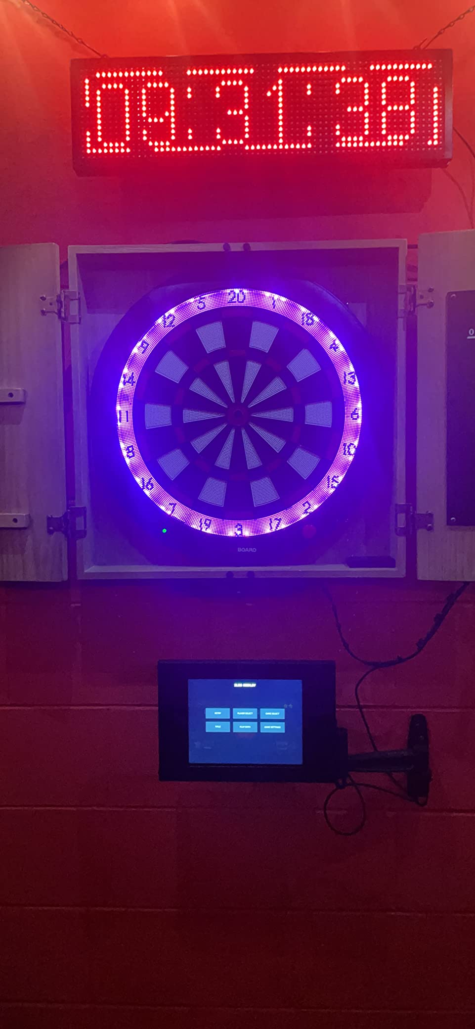 American Legend Barnwood Dartboard Cabinet with Wheat Finished Barn Style Doors - Dartboard Not Included customer photo 1