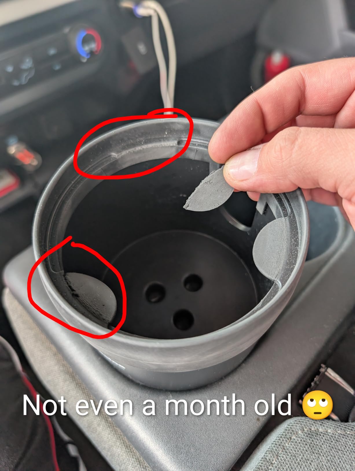 Amazon Basics Car Cup Holder Expander with Adjustable Base, Securely Holds Large Bottles 3.4 to 3.8 in Diameter, Compatible with Yeti, Hydro Flask, Easy Installation, Black customer photo 2