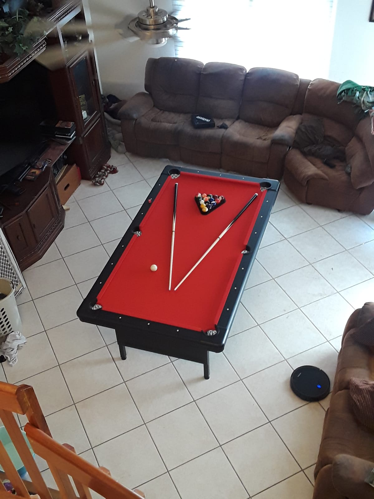 GoSports 6, 7, or 8 ft Portable Billiards Tables - No Assembly, Includes Set of Balls, 2 Cue Sticks, Chalk, Felt Brush customer photo 1
