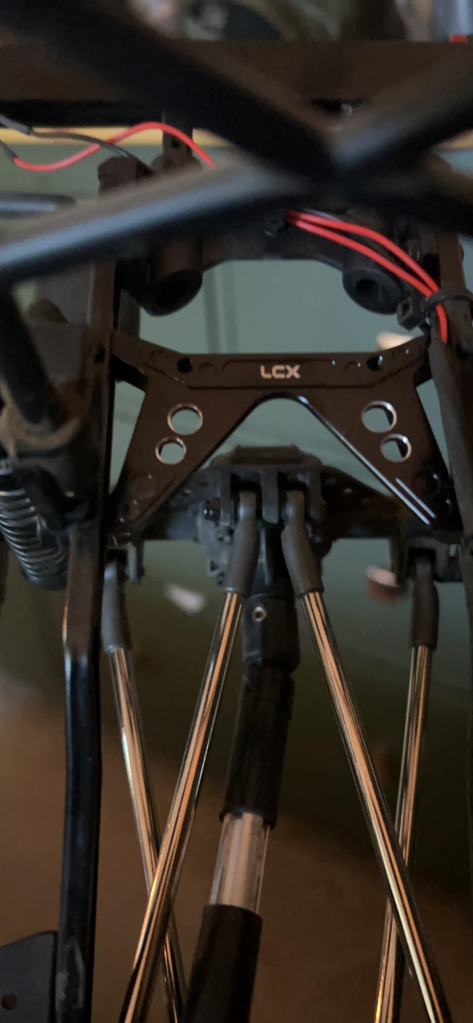 LCX Racing 1/10th RC Crawler Car Aluminum Rear Frame Rail Brace Bracket for Axial SCX10 II 90046 90047 SCX10, Upgrades Parts Accessories customer photo 1