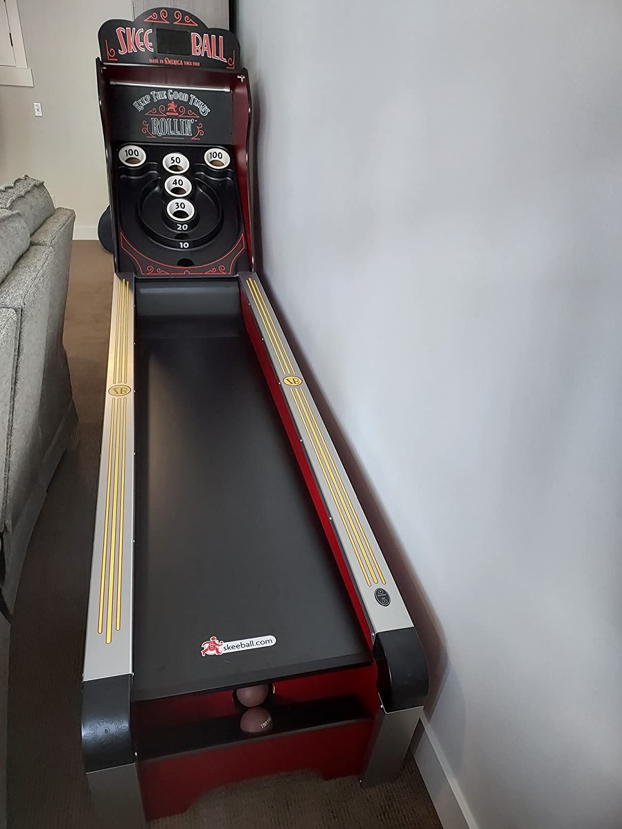 Skee-Ball Deluxe - Arcade Table Machine Game for Home, Basement, and Recreation Rooms - Nostalgic Classic Family Fun of Roll and Score customer photo 1