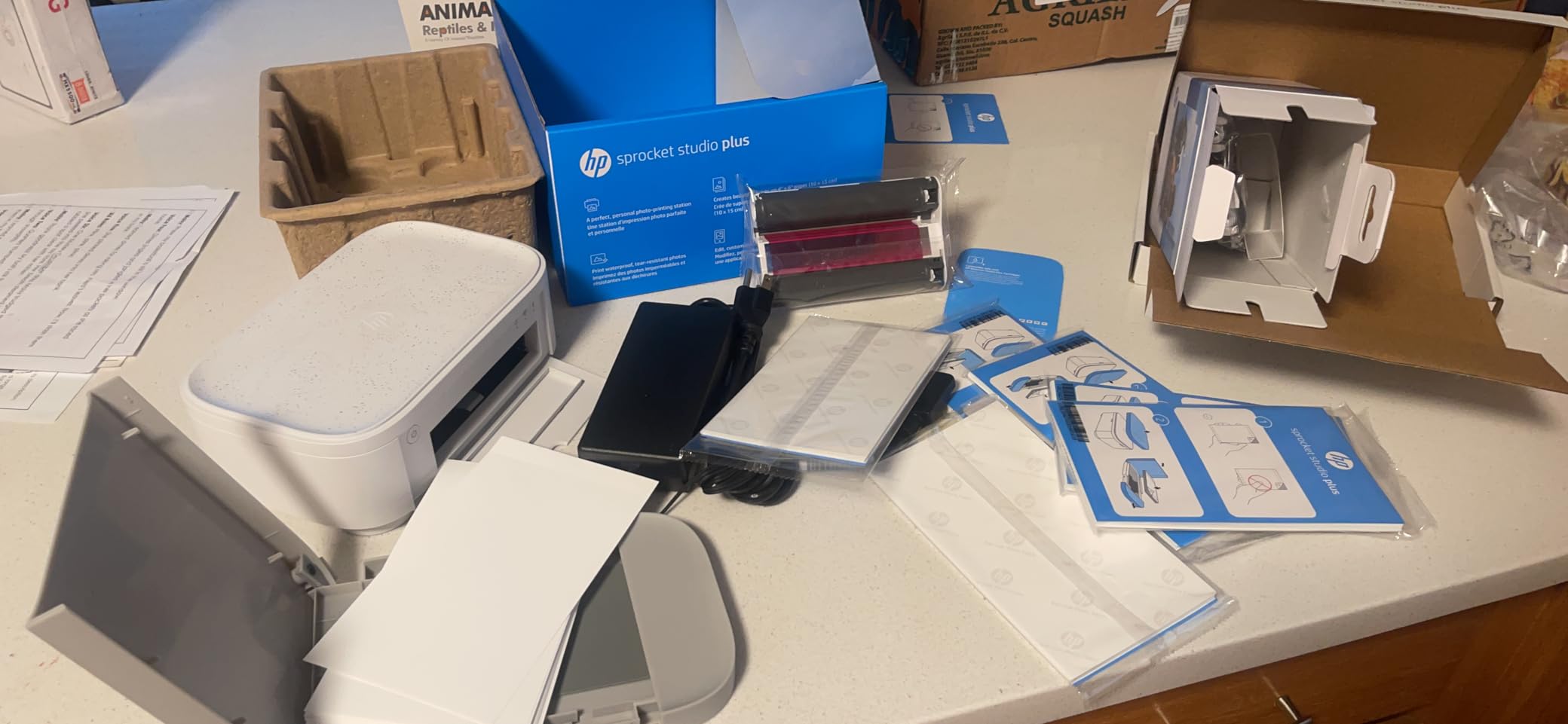 HP Sprocket Studio Plus 4x6 Wireless Instant Photo Printer, 118 Sheets + 2 Cartridges, Travel Case, Wi-Fi, Premium Dye Sublimation, Compact Home Use, Vibrant Color Pictures, Editing App customer photo 1