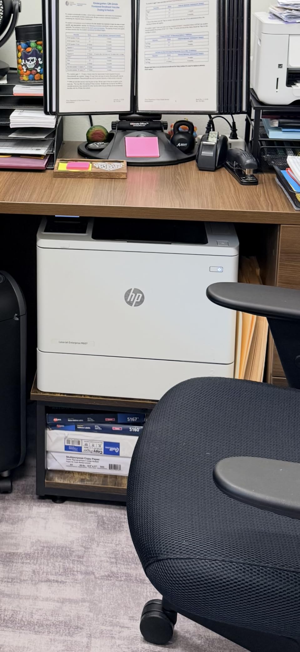 Natwind 2 Tier Laser Printer Stand, 20''x20'' Under Desk Printer Cart, Retro customer photo 2