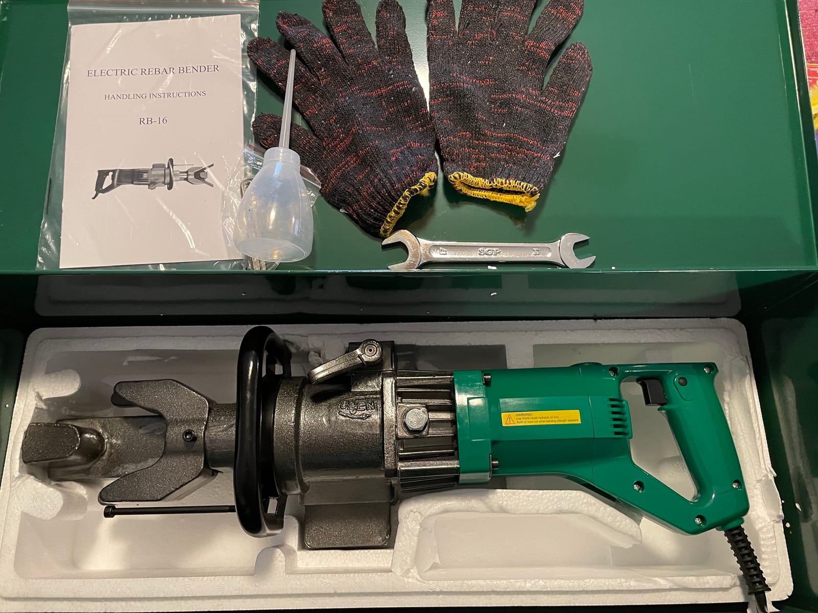 900W Electric Rebar Bender, Hydraulic Rebar Bending Machine, Bending up to 5/8 Inch #5 16mm Rebar customer photo 1