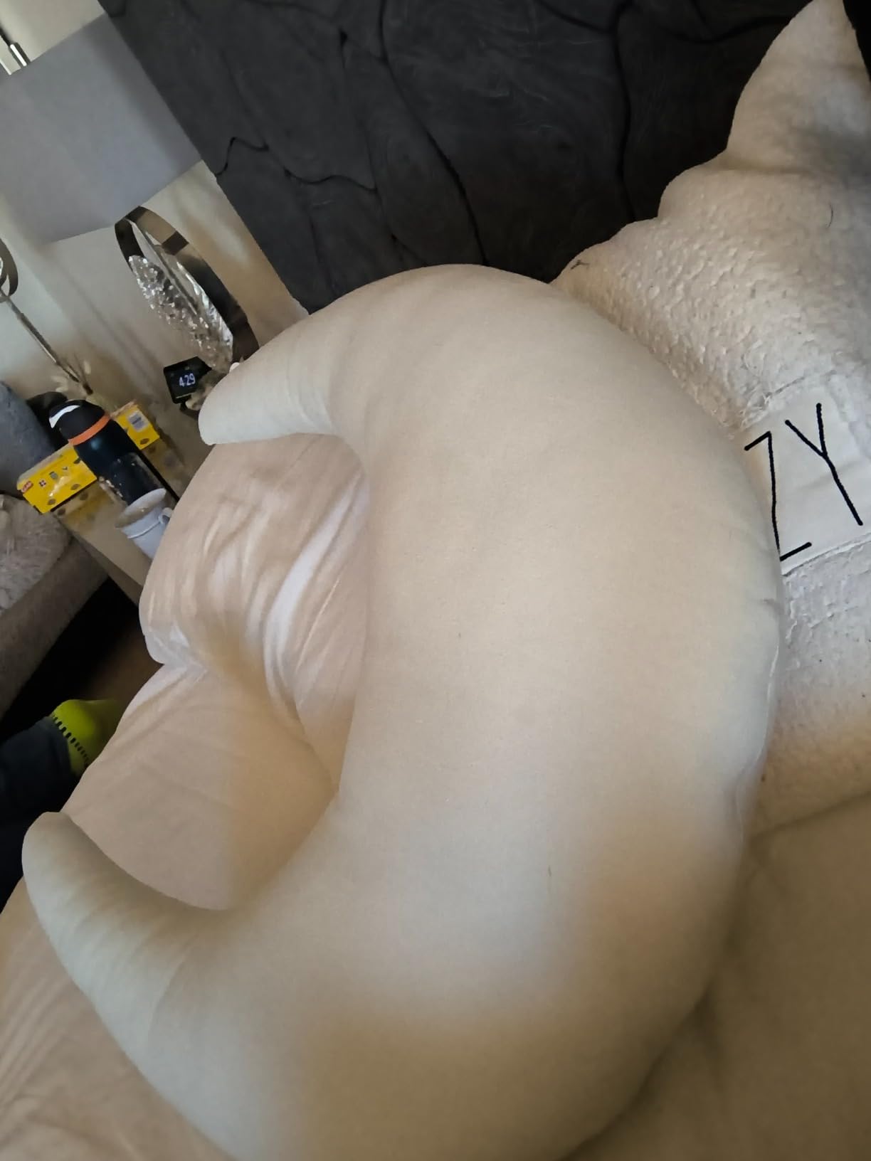 Snuggle Me Organic Baby Nursing Pillow for Breastfeeding - Birch customer photo 2