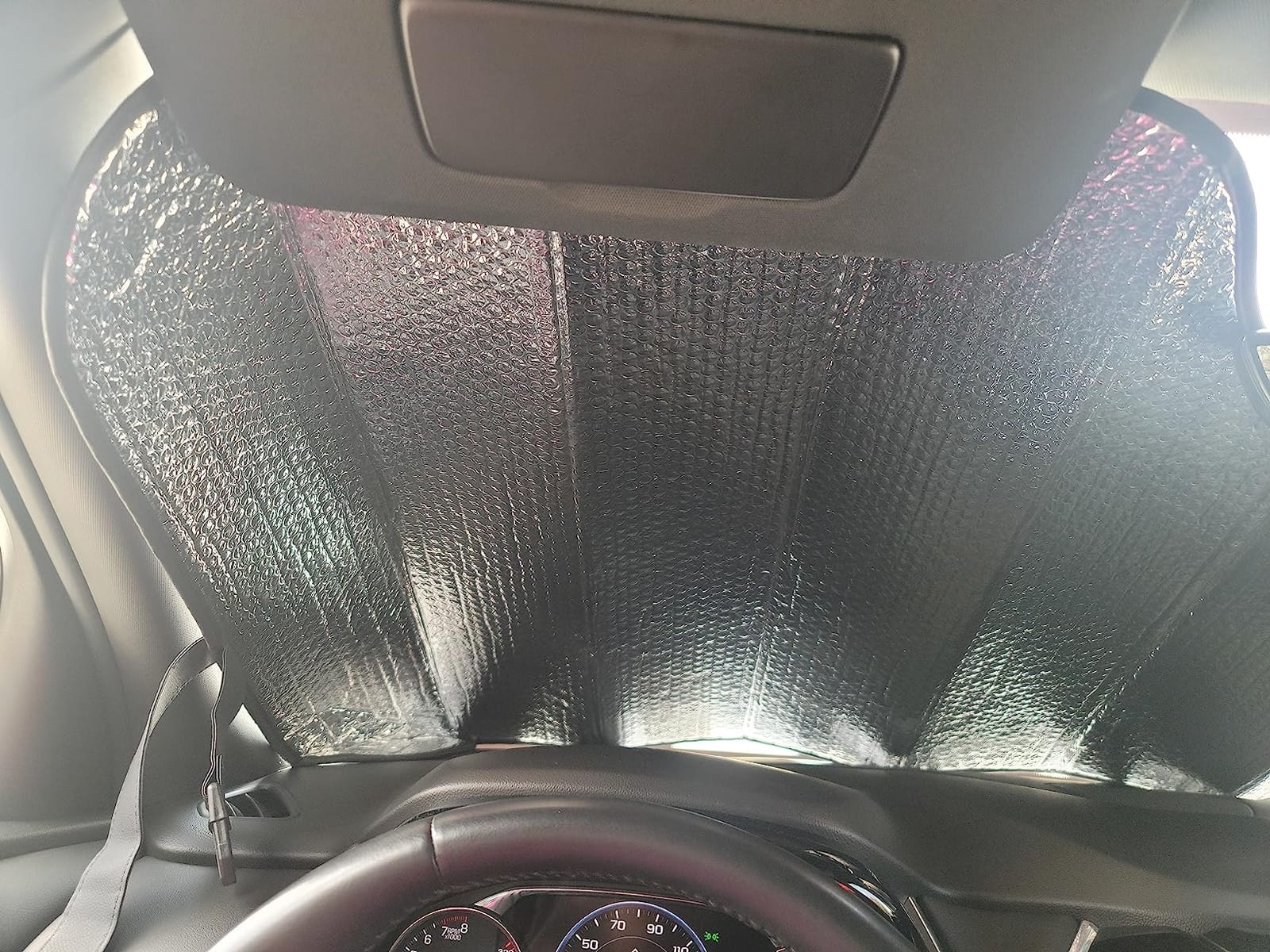 EcoNour Accordion Car Windshield Sun Shade | Car Sun Visor to Protect Harmful UV Rays | Foldable Automotive Windshield Sunshades | Window Sun Blocker to Keep Your Vehicle Cool & Comfort - 58