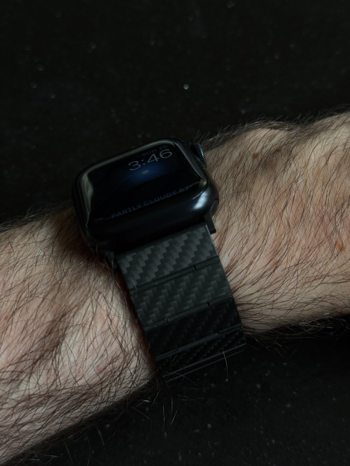 100% Carbon Fiber Apple Watch Band, Ultra Light, Black/Grey | Adjustable Apple Watch Ultra Band, Compatible with Apple Watch Ultra 3/Ultra 2/Ultra/11/10/9/8/7/6/SE/5/4/3/2/1 customer photo 2