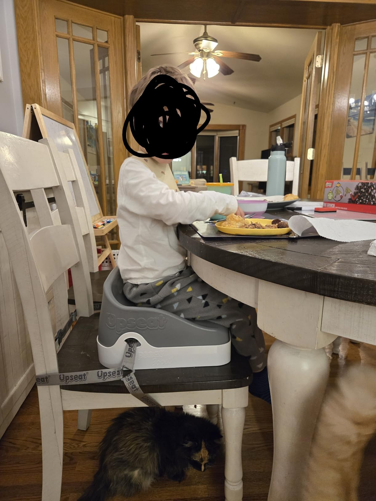 Upseat Boost - The Original Ergonomic Toddler Booster Seat for Dining Table, Developed with Physical Therapists to Encourage Posture, Adjustable Height, Easy to Wipe Clean, and Travel-Friendly customer photo 2