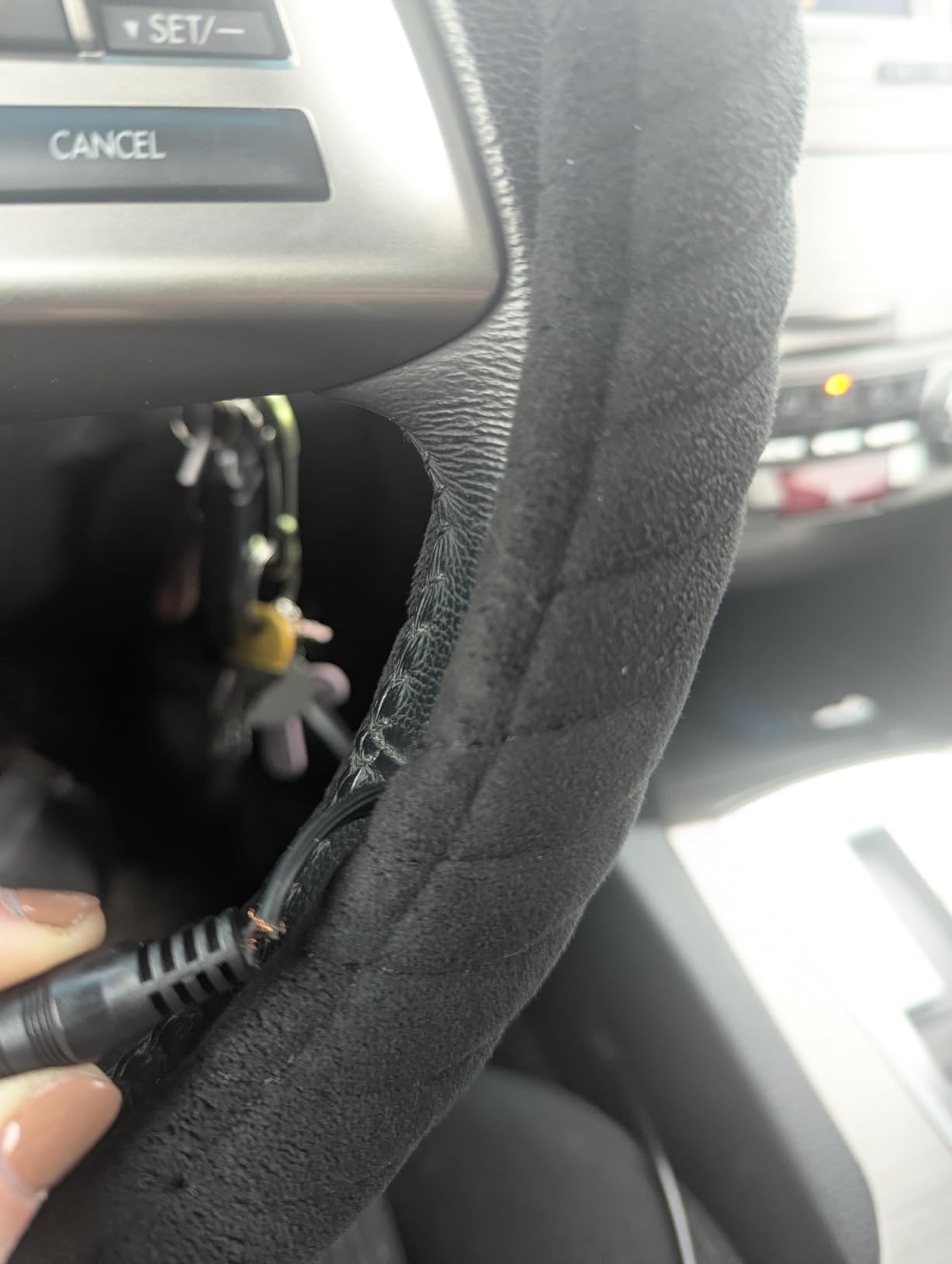 ZONETECH Car Heated Steering Wheel Cover 12V - Vehicle Hand Warmer Steering Wheel Protector, Rapid Heating Universal fit Wheels for Cars, Trucks, Vans, SUVs customer photo 2