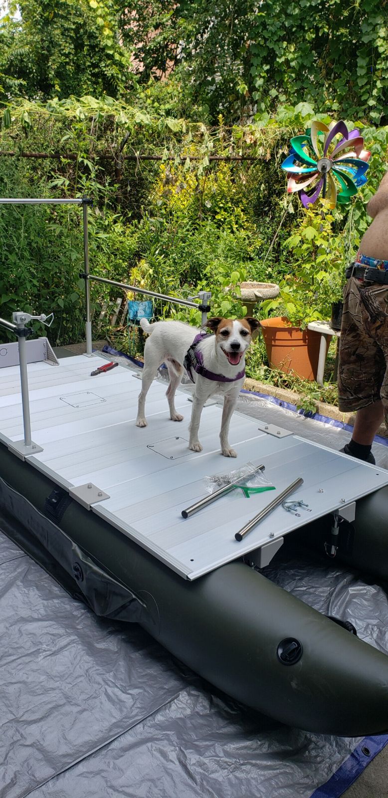 AQUOS 11.5ft Heavy-Duty for Two Series Inflatable Pontoon Boat | Stainless Guard Bar, Folding Swivel Seat, Aluminum Floor, 800lb Capacity, EVA Anti-Slip, 4 Air Chambers customer photo 1