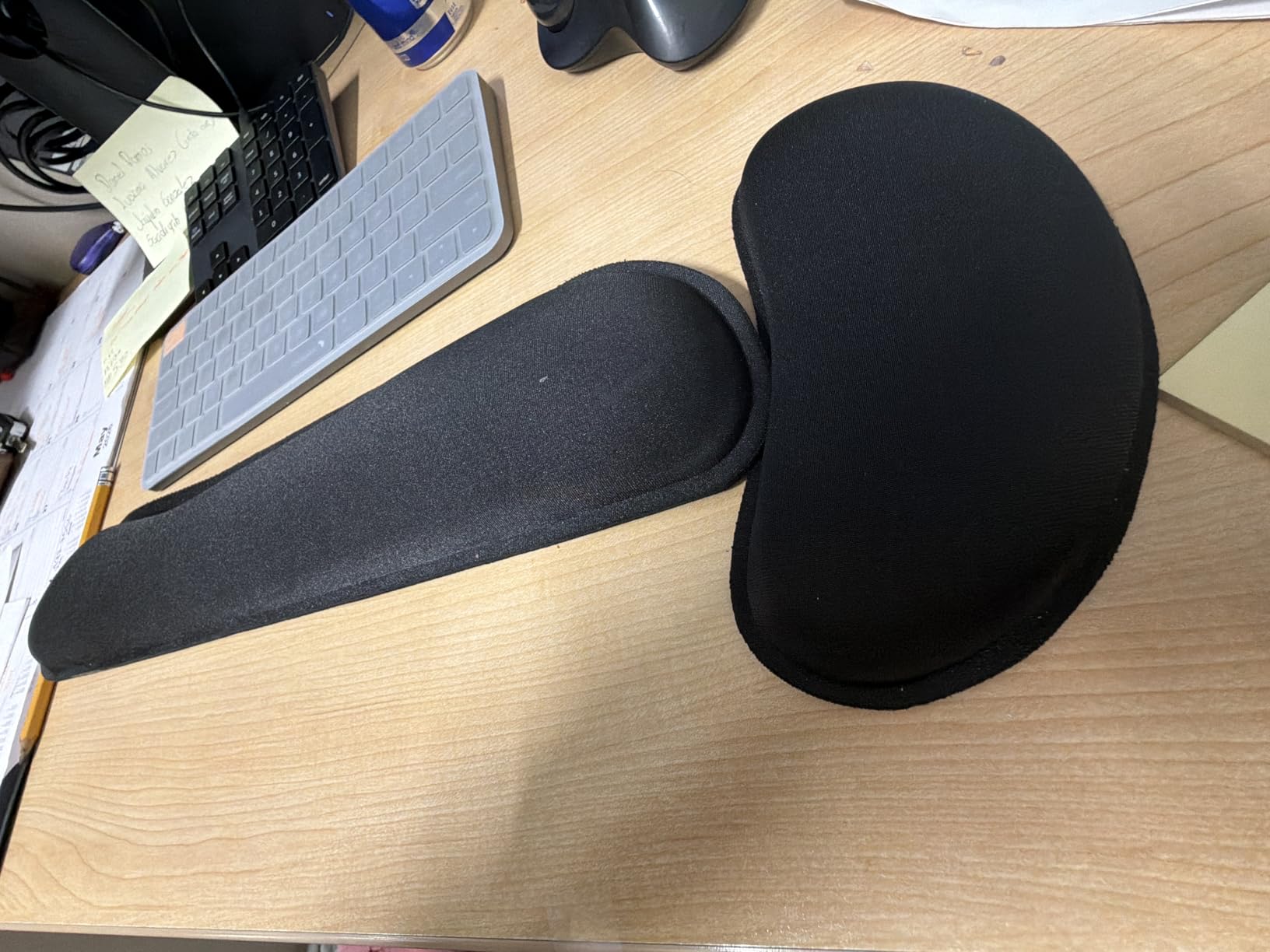 GORILLA GRIP Memory Foam Wrist Rest for Computer Keyboard, 2 Piece Black, Silky Mousepad Rest, Ergonomic Design for Typing Pain Relief, Mouse Pad Support for Hand and Arm, Work and Gaming Accessories customer photo 2