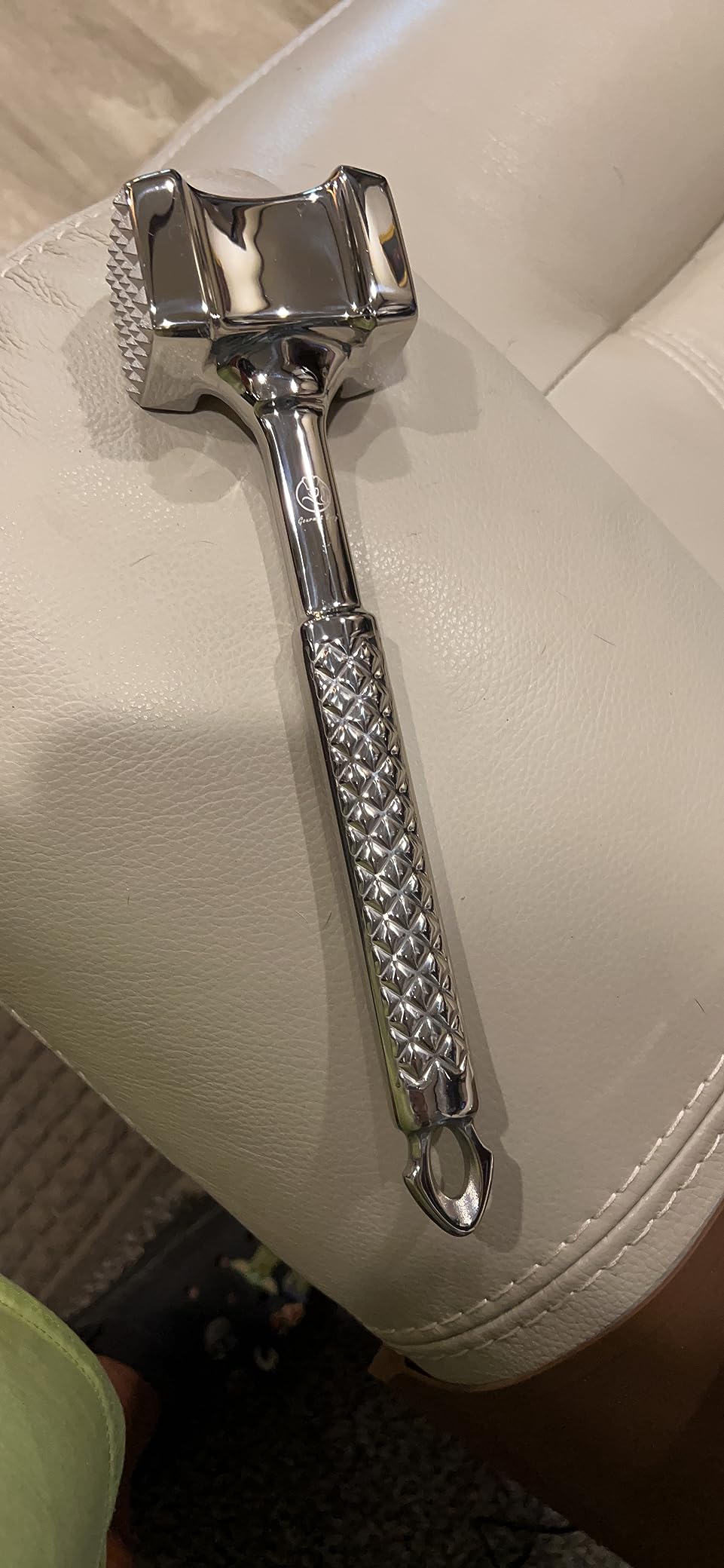 Gourmet Easy Classic Meat Tenderizer Tool, Non-Slip Grip Lifetime Replace, Dual-Sided Heavy-Duty Meat Mallet Tenderizer for Steak, Chicken & Poultry. Dishwasher Safe customer photo 1