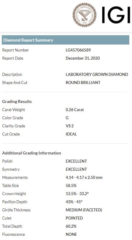 IGI Certified 1/4 to 4 Carat Round Lab Grown Diamond Solitaire Pendant Necklace for Women in 14K Gold (D-E-F/G-H, VS1-VS2, 0.25 to 4 cttw) Brilliant Cut 18 Inch Chain customer photo 2