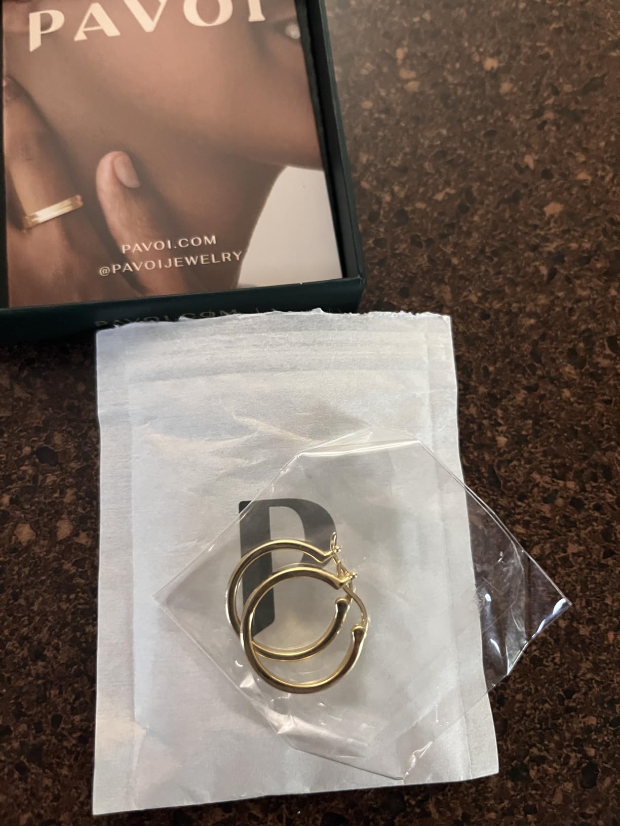 PAVOI Gold Hoop Earrings for Women, 14K Gold Plated Lightweight Hoops customer photo 1