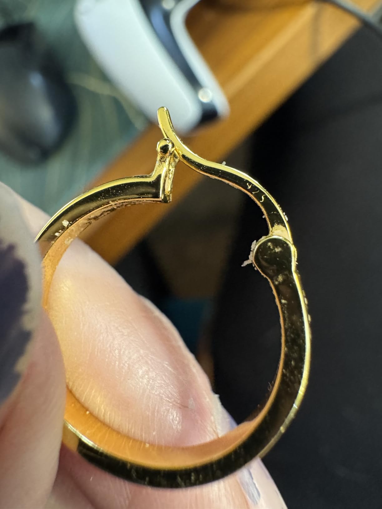 PAVOI Gold Hoop Earrings for Women, 14K Gold Plated Lightweight Hoops customer photo 2