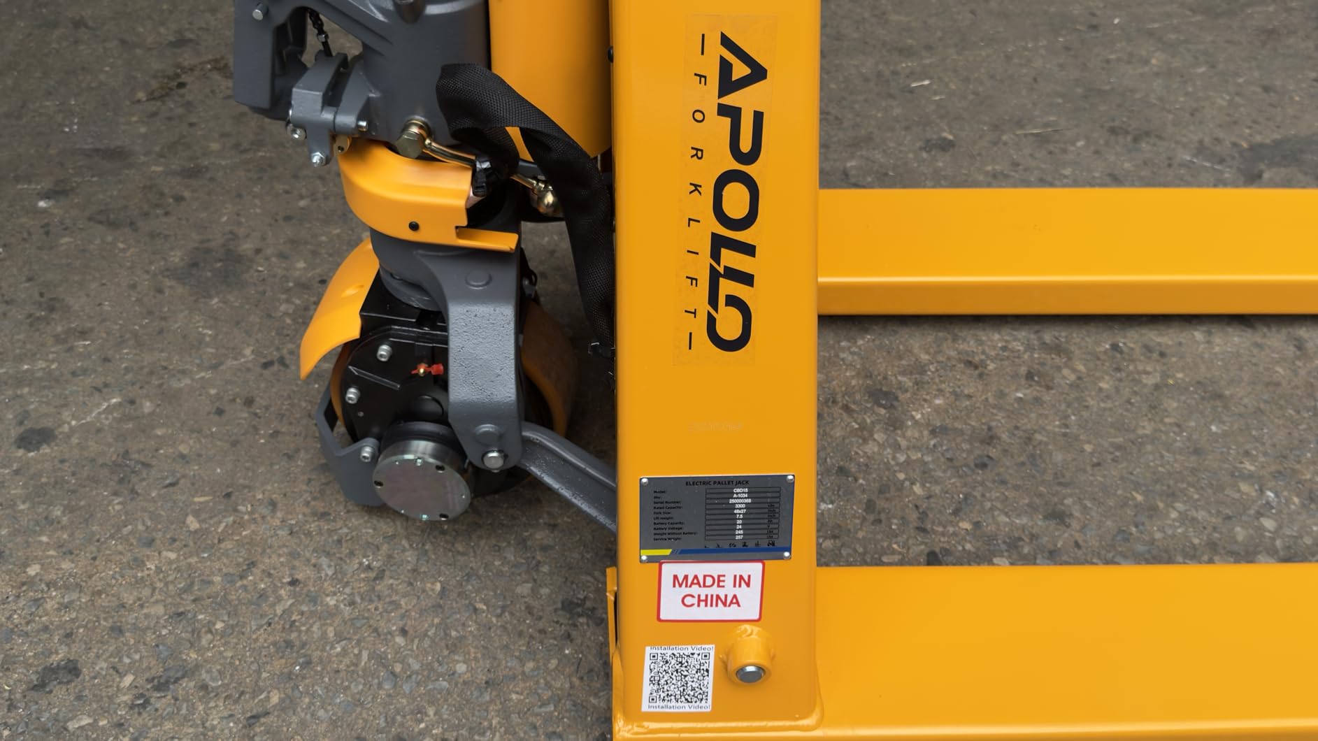 APOLLO Electric Pallet Jack Truck Lithium Battery 3300lbs Capacity 48