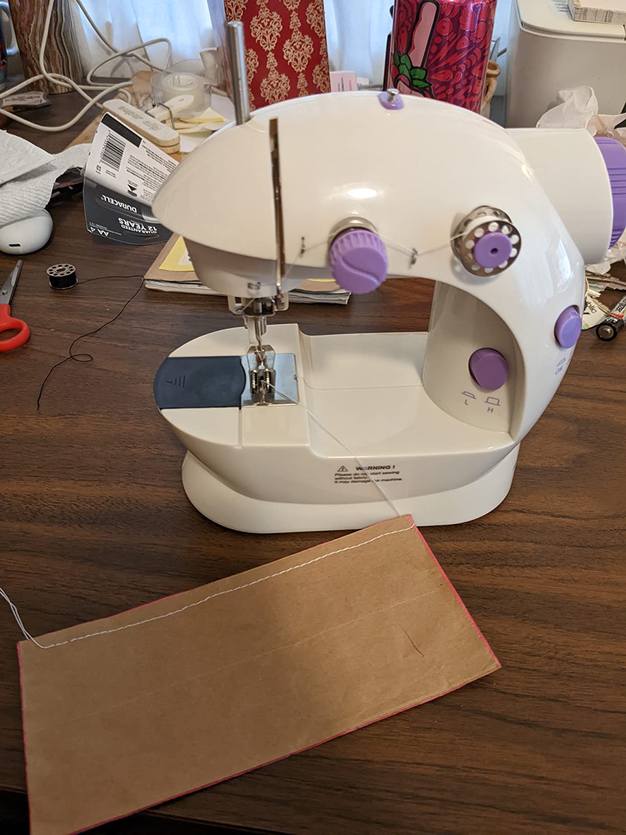 Made By Me My Very Own Sewing Machine for Beginner, Portable Battery Powered First Sewing Machine for Kids Ages 8+, Includes Fabric, Thread, Measuring Tape, & Stuffing, customer photo 1