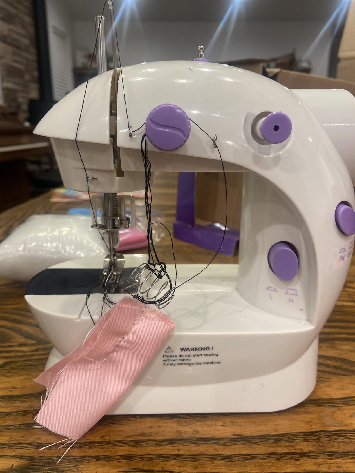 Made By Me My Very Own Sewing Machine for Beginner, Portable Battery Powered First Sewing Machine for Kids Ages 8+, Includes Fabric, Thread, Measuring Tape, & Stuffing, customer photo 2