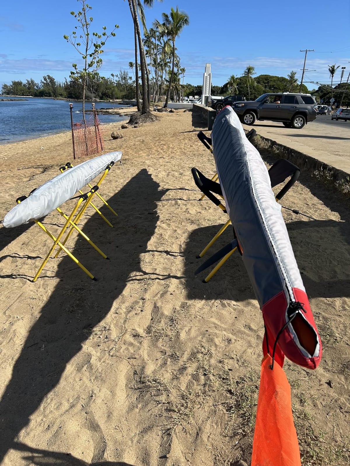 Suspenz Kayak Stand, Heavy Duty Portable Folding Stands for Kayaks, Canoes, SUPs - 175 lb Capacity - (22-1830), Yellow customer photo 2