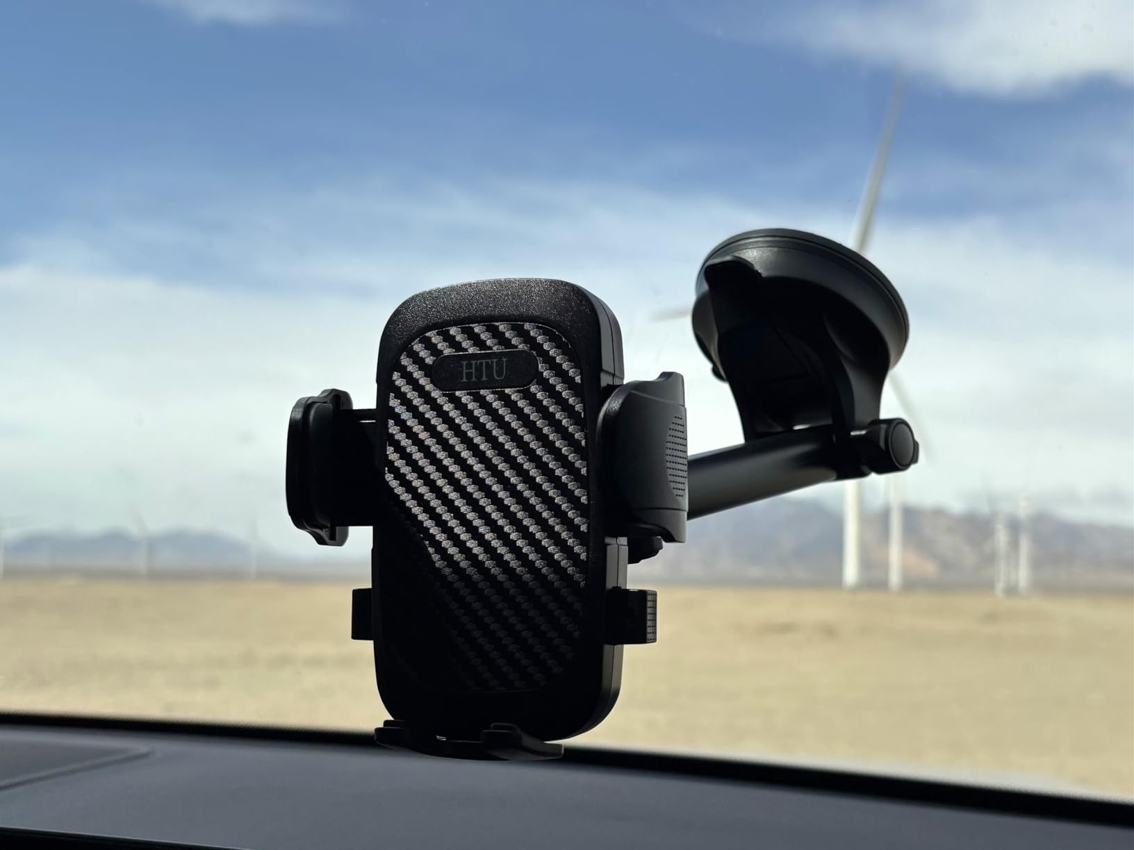 2026 Ultimate Best [True Military-Grade & Safety Cert] Car Phone Holder HTU [Upgraded 360 Rotation & 100LBS Strongest Suction] 5-in-1 Truck Windshield Dashboard Vent Mount Stand for iPhone Android, Black customer photo 1
