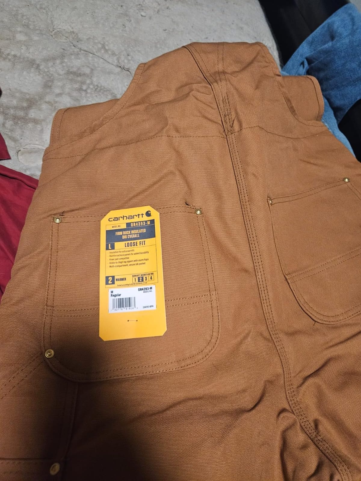 Carhartt Men's Loose Fit Firm Duck Insulated Bib Overall customer photo 2