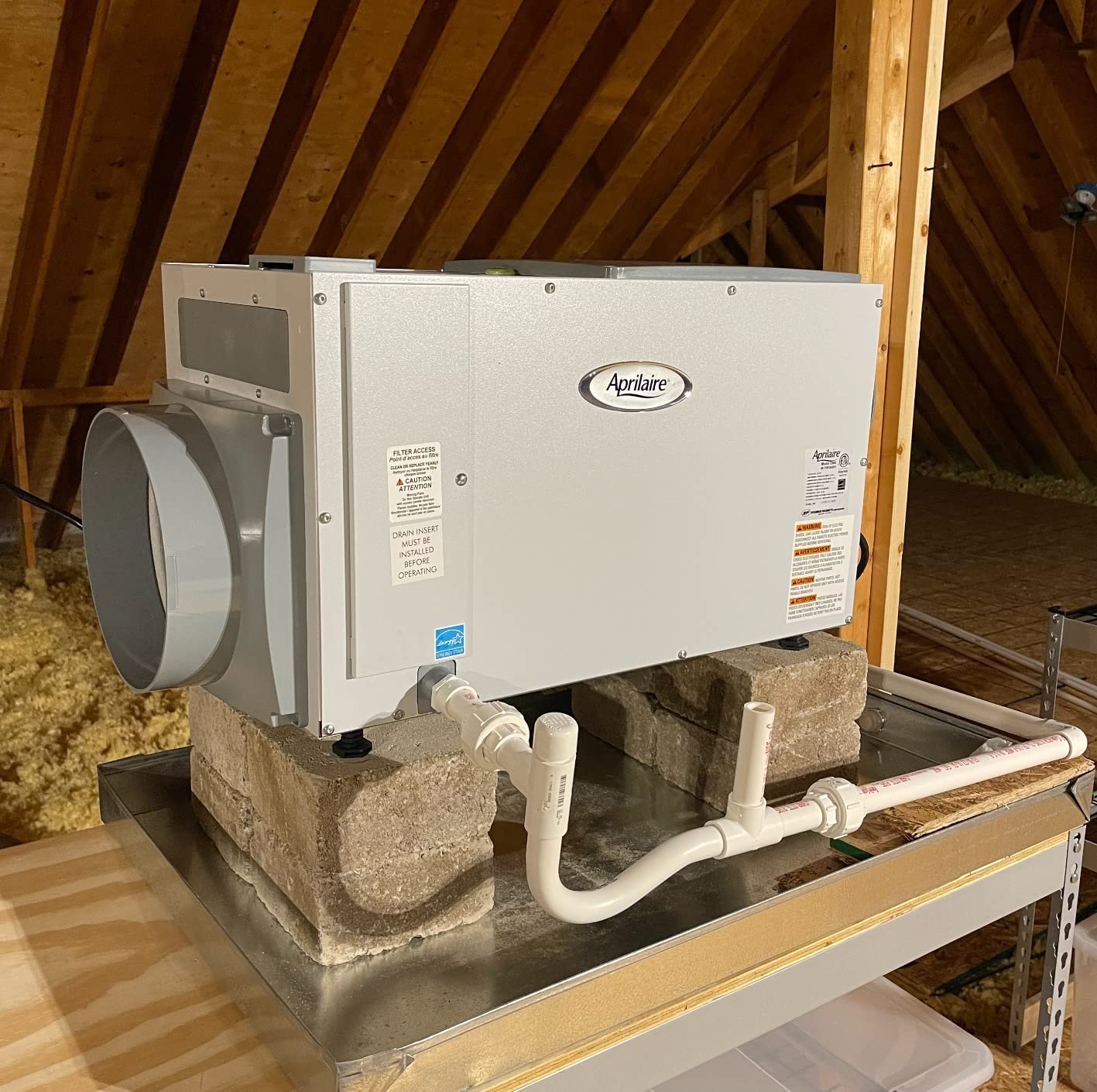 AprilAire E080 Pro 80-Pint Whole-House Dehumidifier, Energy Star Certified, Commercial-Grade for Basement, Crawlspace or Whole House up to 4,400 sq. ft. customer photo 2