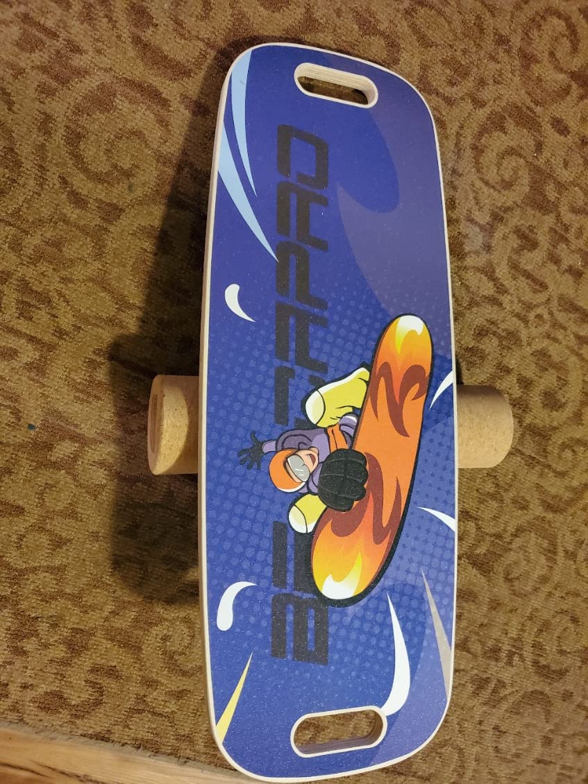 Balance Board Trainer, Wooden Balance Board with Adjustable Stoppers -3 Different Distance Options-Balance Exercise Equipment for Fitness Work customer photo 2