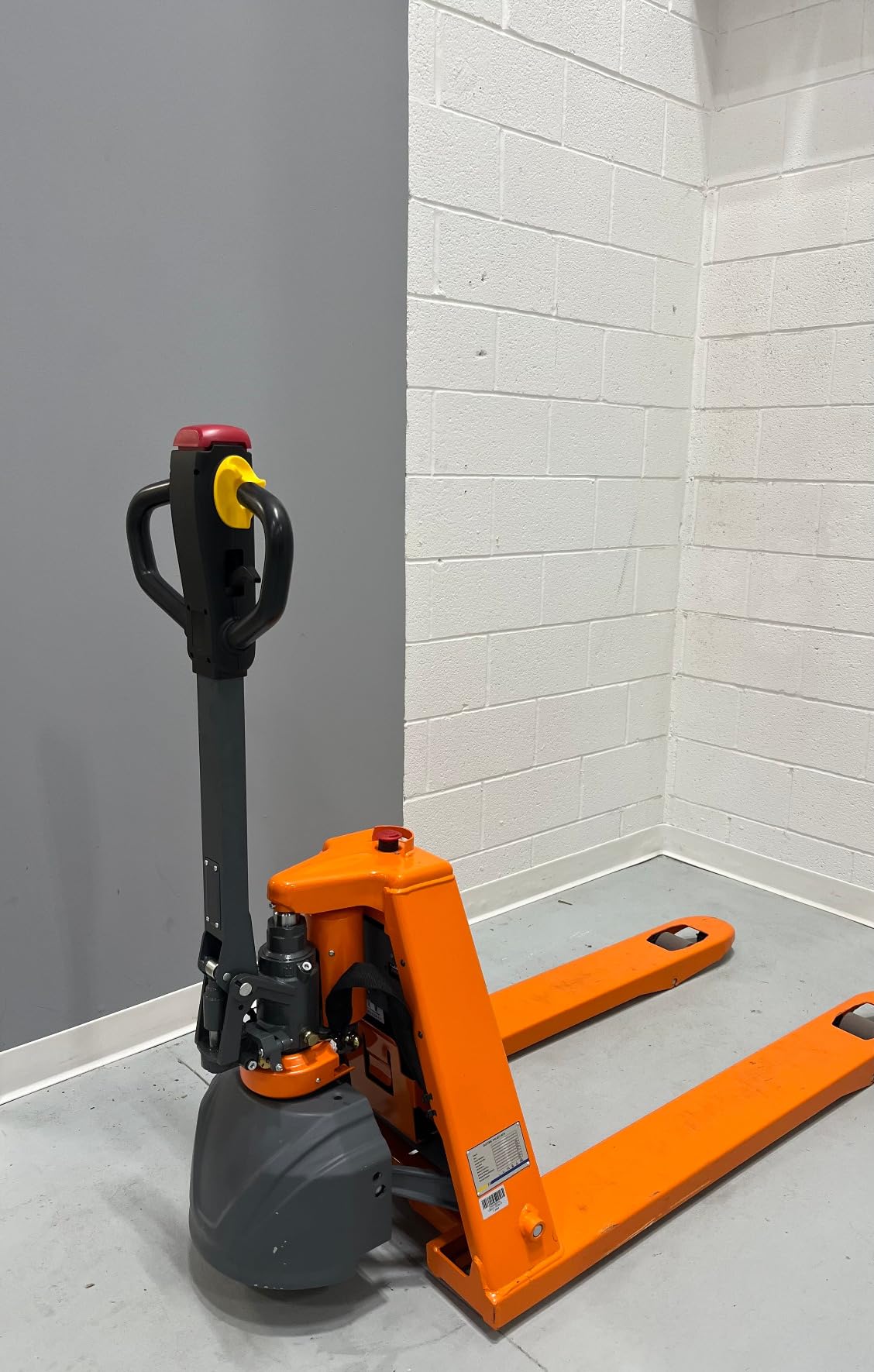 Tory Carrier Full Electric Pallet Jack, 3300lbs Capacity, 48 X 27 Forks | Motorized Pallet Lift Truck, Lithium Battery Powered Truck for Indoor Storage & Material Handling Orange-CBD15 customer photo 2