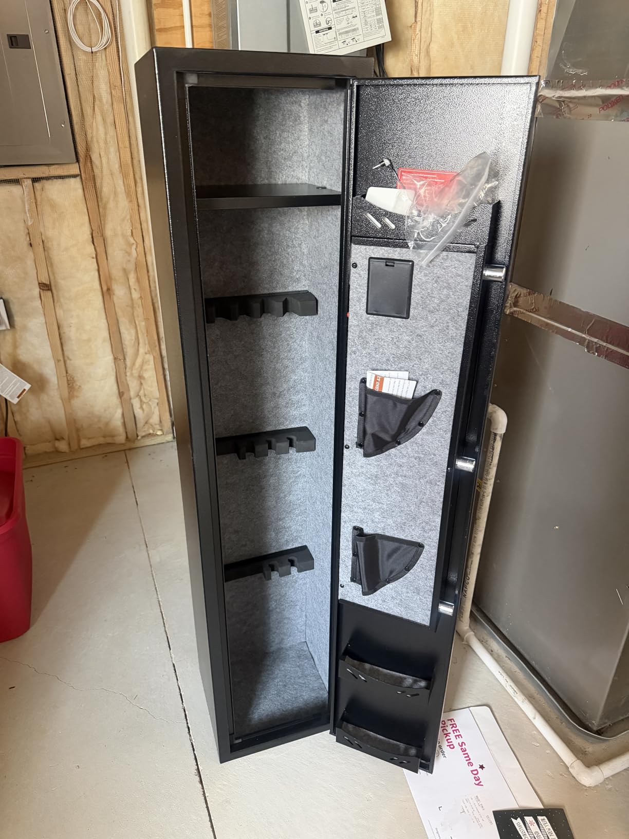 KAER Long Gun Safe for Rifles and Pistols with Electronic Lock Assembled | Rifle Safe for Home, Gun Cabinet for 3-5 Shotguns 5 Handguns, Removable Gun Rack, Shelf, LED Light, Ammo Storage, Gun Owner customer photo 2