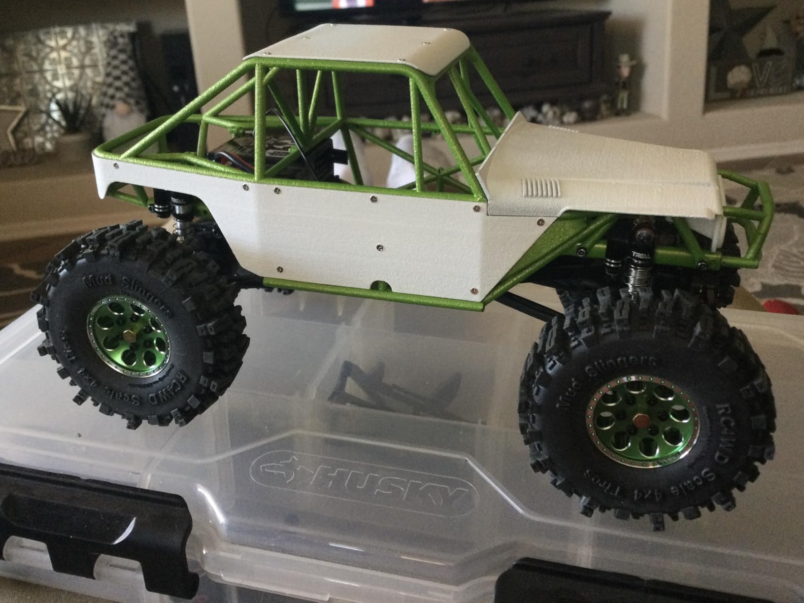 Treal 1.0 Beadlock Wheels(4P-Set) for Axial SCX24 1/24 Crawler Brass Ring Weighted 27.3g/pc-Type A(Blue) customer photo 2