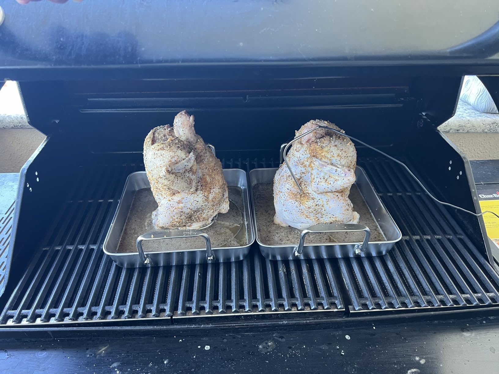 P&P CHEF Beer Can Chicken Holder with Roasting Pan Set, Square, 4Pcs customer photo 2