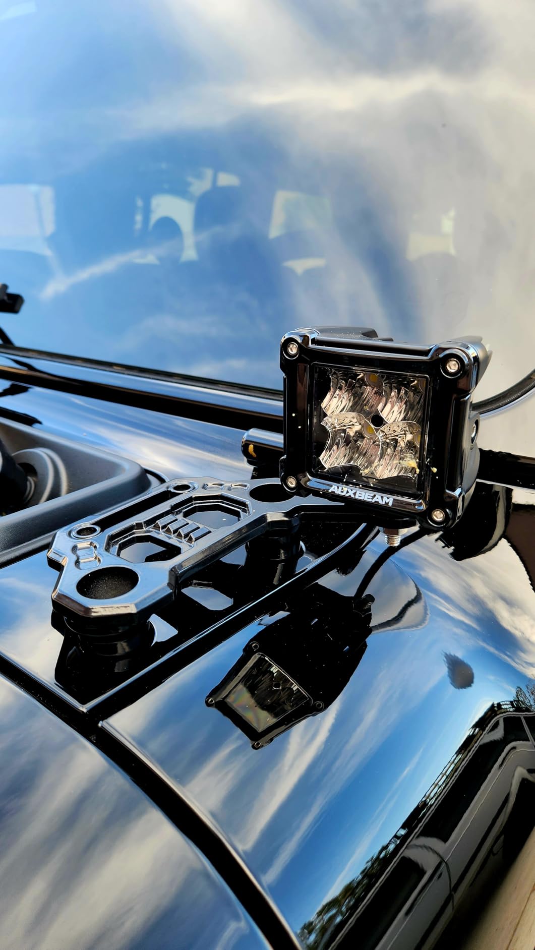 Auxbeam FA Series 3 Inch LED Pods Flood Beam 40W Offroad Cube Lights, Wide Flood Lights, 4800 Lumens, Backup/Reverse Lighting, Side Ditch Lights, Square Light Bar, Bumper A-Pillar Mount, 2-Pack customer photo 2