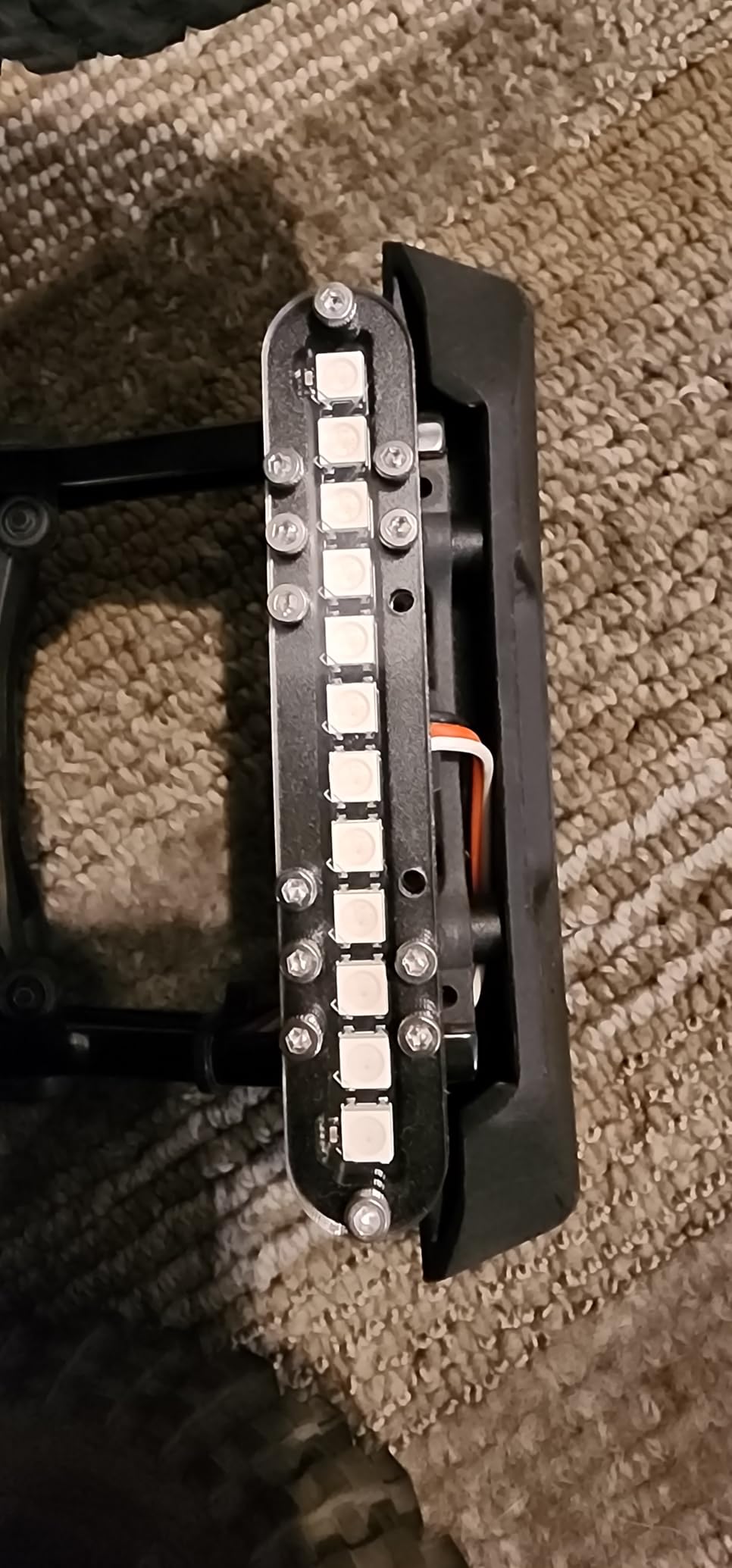RC LED Light Bar Roof Lamp Headlight Tail Light Kit Bumper Light Compatible with Traxxas RC Car Truck Crawler Tamiya Losi HPI Rustler Axial Police Lights (100mm 2 Bar) customer photo 2