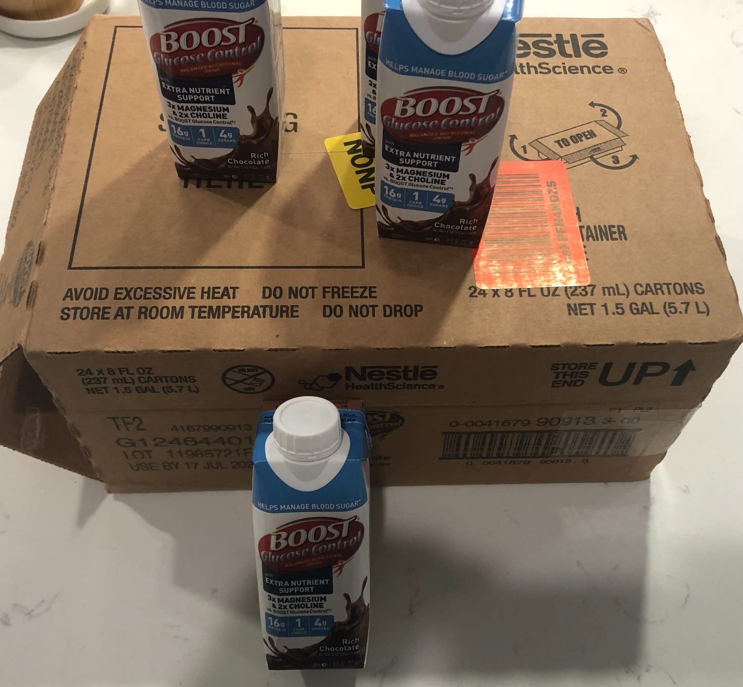 BOOST Glucose Control Ready to Drink Nutritional Drink, Chocolate, 8 FL OZ, Pack of 24 | Extra Nutrient Support for Blood Sugar Management customer photo 1