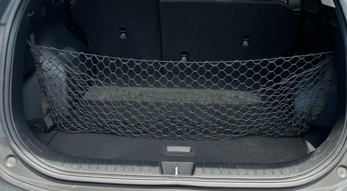 Amiss Cargo Net Stretchable, Car Exterior Accessories, Adjustable Elastic Trunk Storage Net with Hook for SUVs, Cars and Trucks (35.4x15.8 Inch) customer photo 1