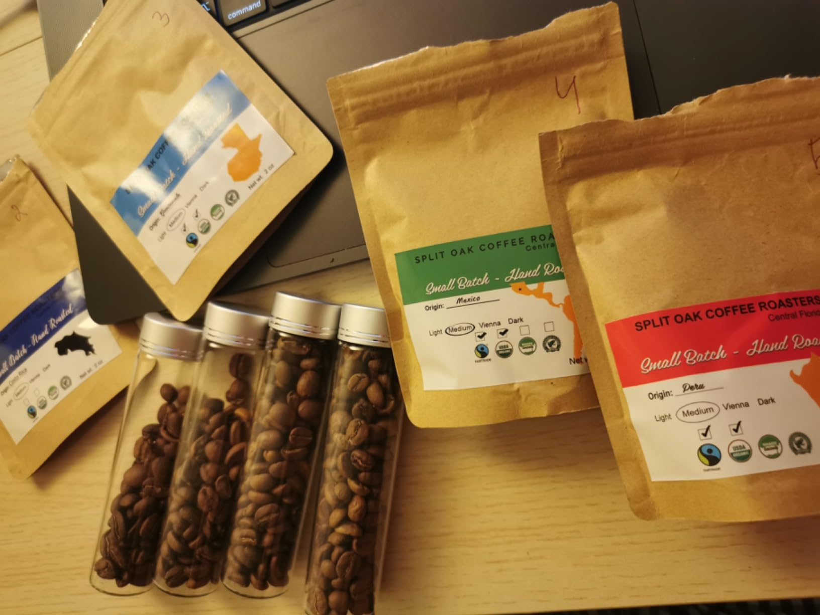 Split Oak Coffee Roasters Gourmet Gift Box - Whole Bean Variety Pack Gift Box, 9 Medium Roast Coffees from Around the World - Global Tasting Collection, 2oz Bags, Roasted in the USA customer photo 1