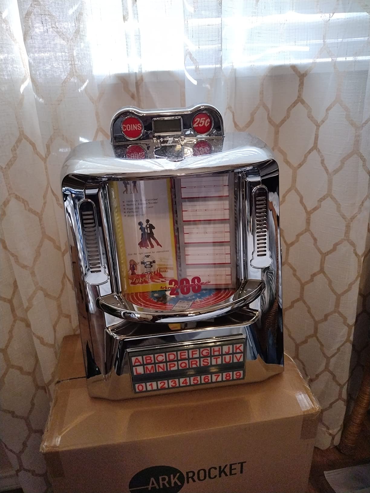 arkrocket 200 Wall-O-Matic Table Jukebox Wallbox Wireless Bluetooth Speaker FM Radio SD USB Retro American Diner Style Tabletop customer photo 2