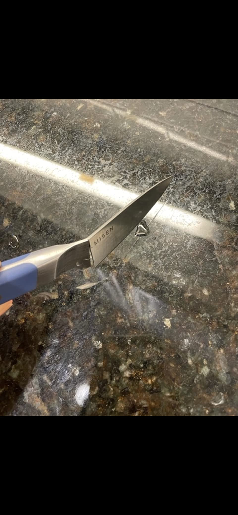 Misen Paring Knife - Precision Kitchen Knife with High-Carbon Stainless Steel Blade - Ergonomic Handle for Peeling, Trimming, and Slicing - Lightweight, Versatile Tool for All Culinary Tasks - Blue customer photo 1