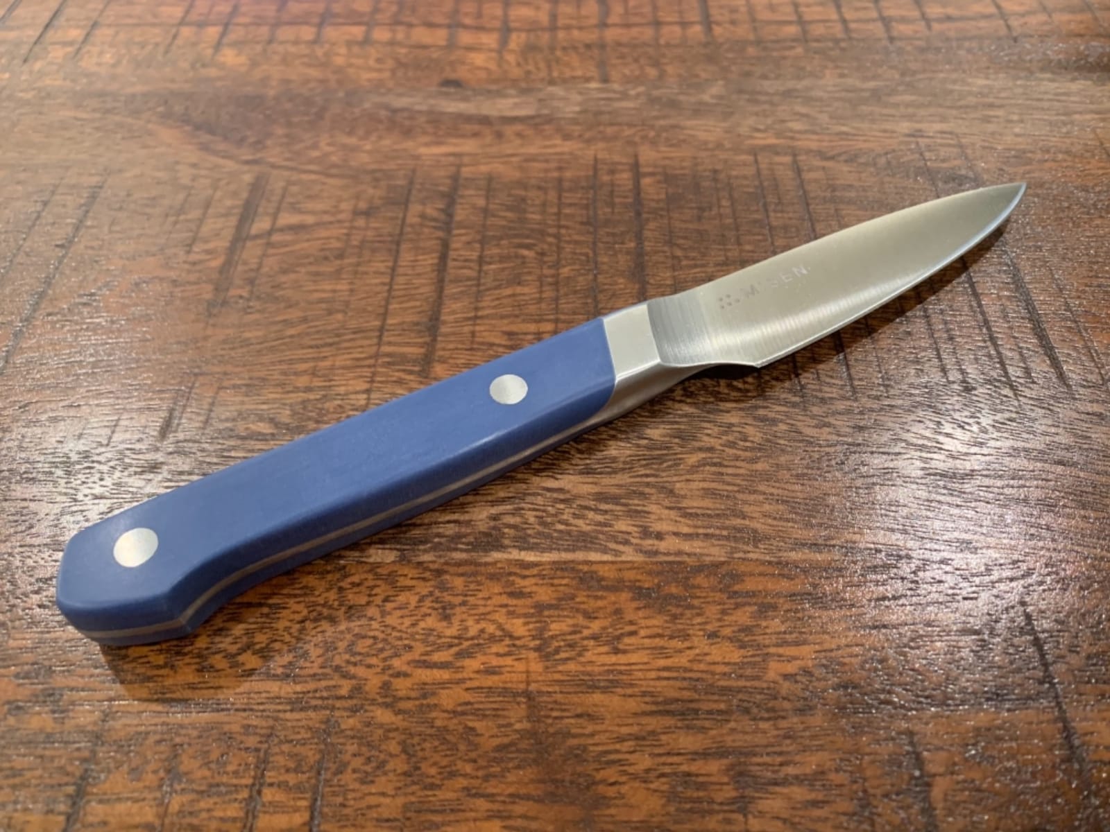 Misen Paring Knife - Precision Kitchen Knife with High-Carbon Stainless Steel Blade - Ergonomic Handle for Peeling, Trimming, and Slicing - Lightweight, Versatile Tool for All Culinary Tasks - Blue customer photo 2