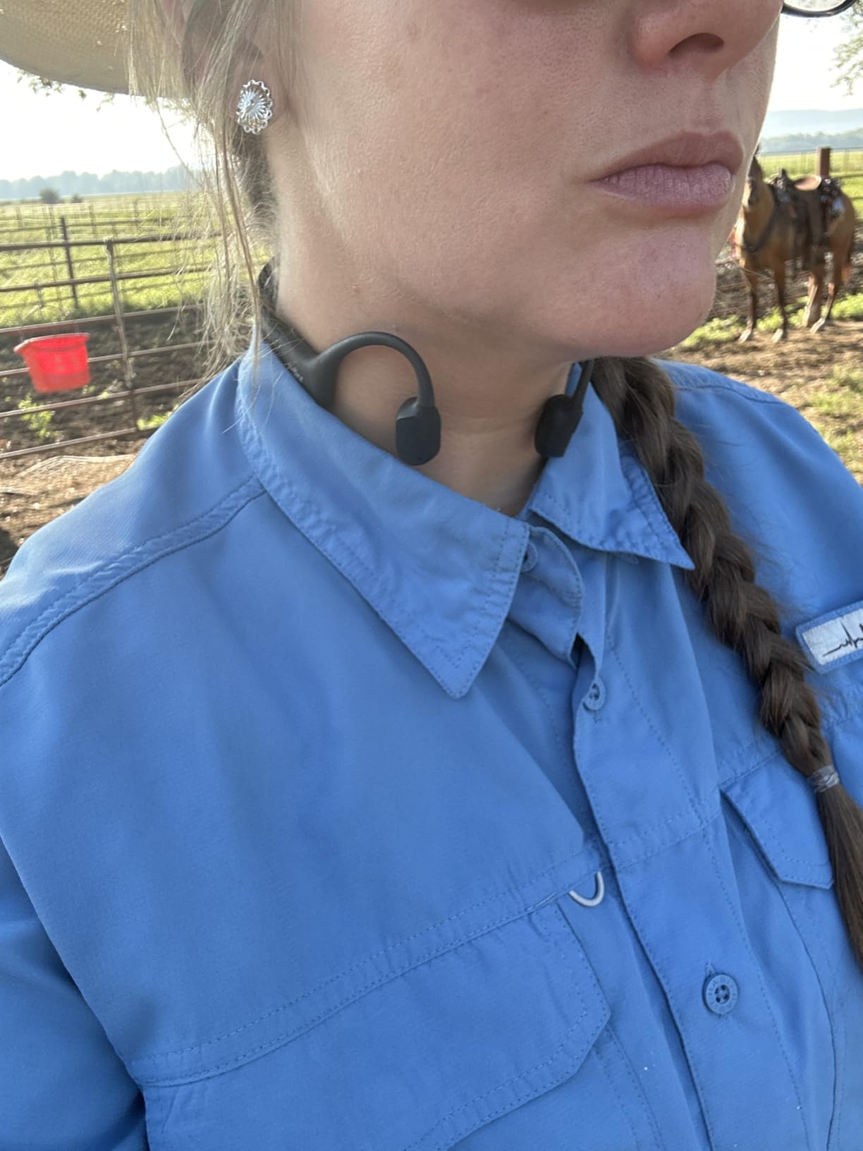 SHOKZ OpenRun Mini Bone Conduction Open-Ear Bluetooth Headphones, Black | Bundle with Sweat Headband; Open ear comfort; Lightweight & Secure fit; IP67 water resistance; 8H battery; Running/Cycling customer photo 1