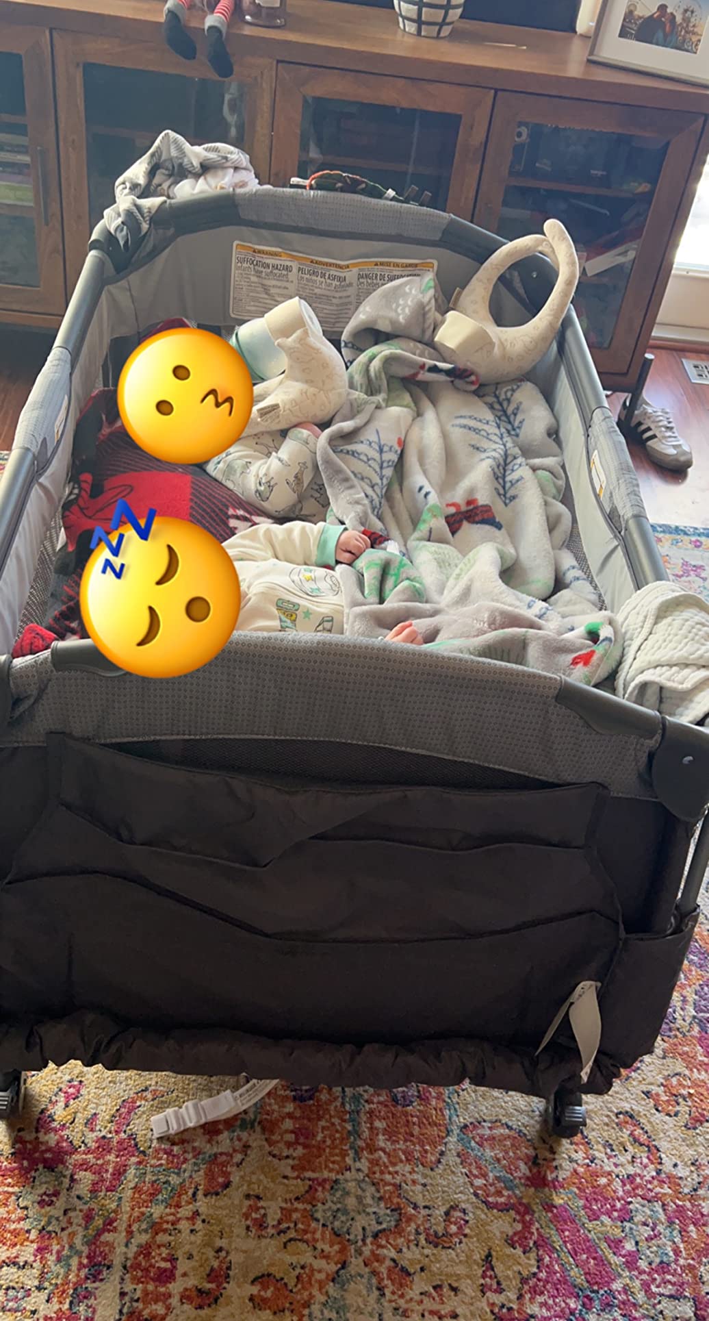 Baby Trend Lil’ Snooze™ Deluxe III Nursery Center® Playard for Twins, Cozy Grey customer photo 2
