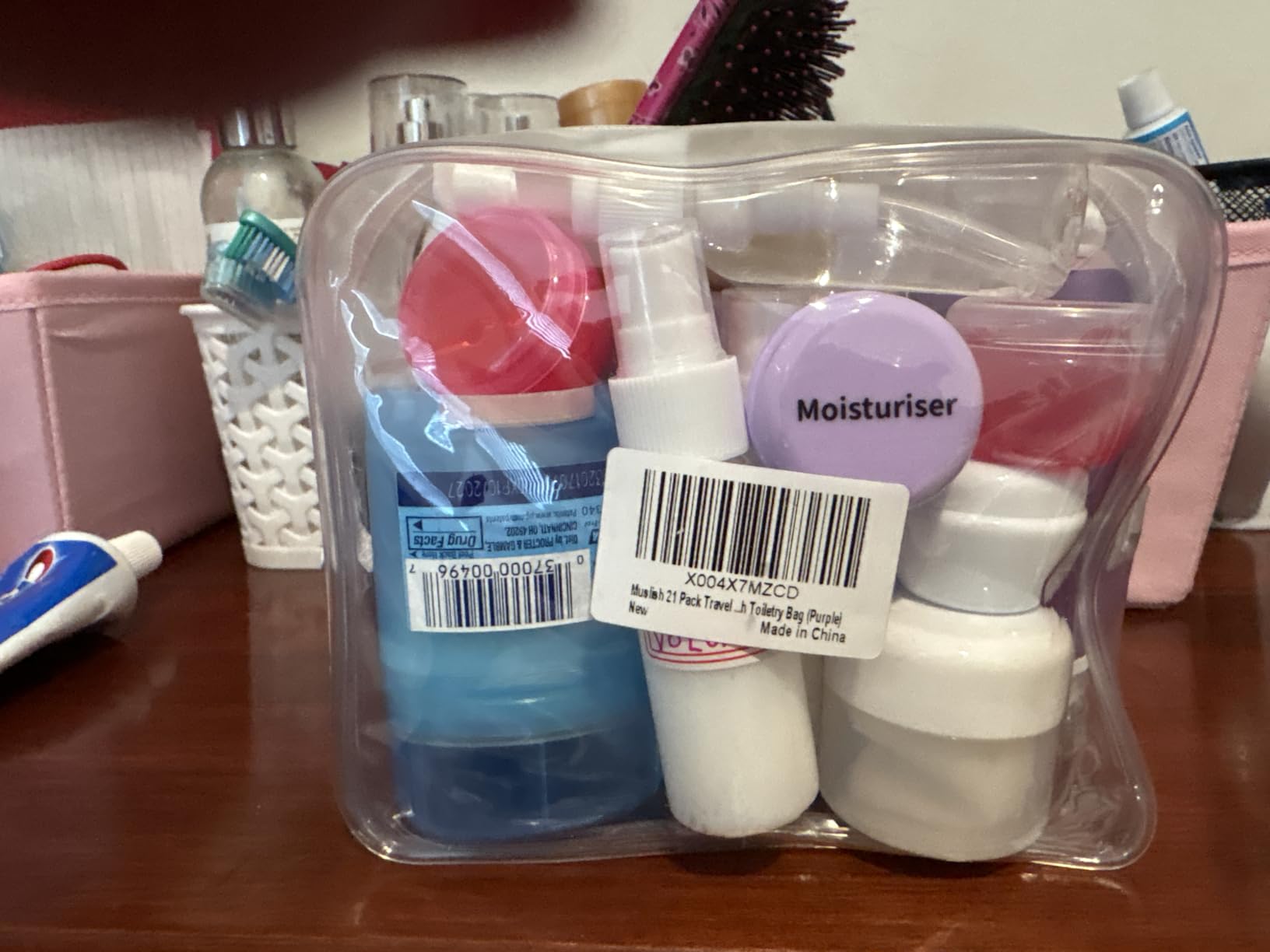 Muslish 21 Pack Leak Proof Silicone Travel Bottles Set, TSA Approved Containers for Toiletries, Travel Size Accessories and Shampoo Conditioner Bottles with Toiletry Bag (BPA Free) customer photo 2