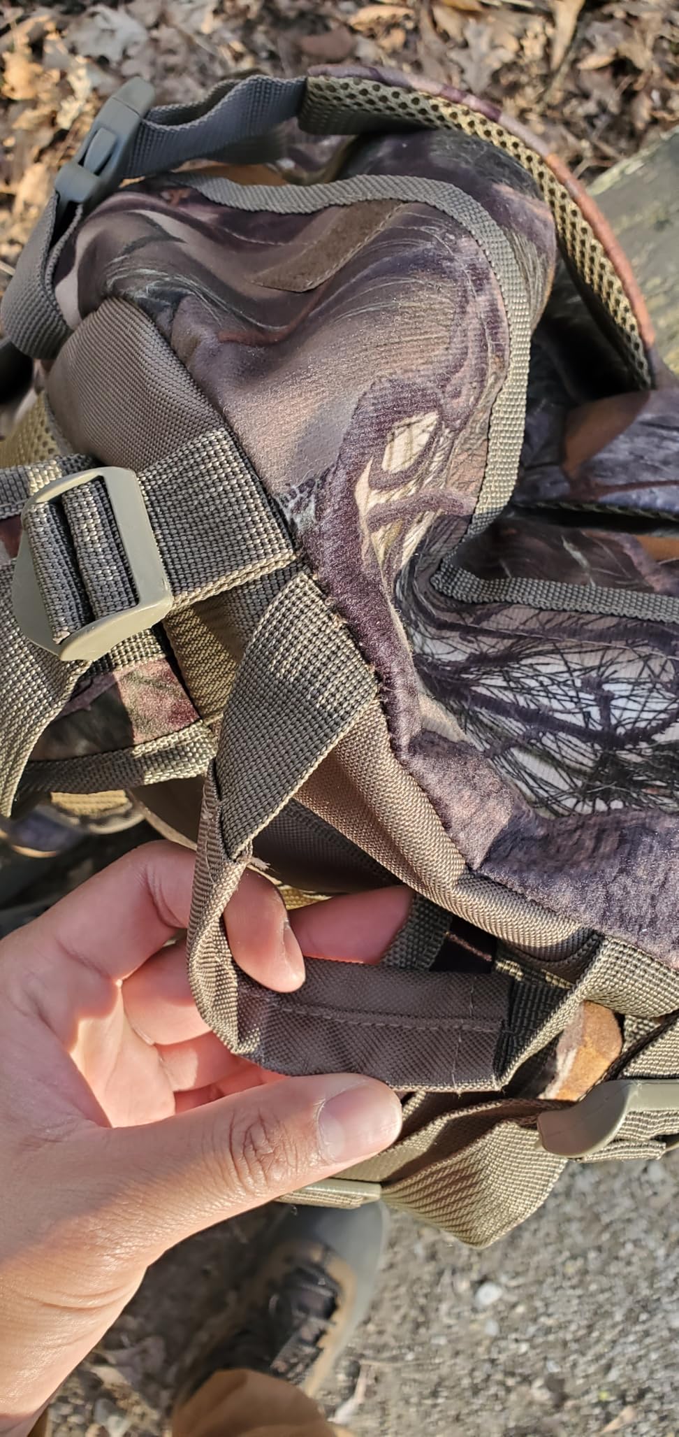 50L Waterproof Hunting Backpack for Men with Silent Camo Fabric, Safety Flag, and Rifle & Bow Carry System customer photo 2