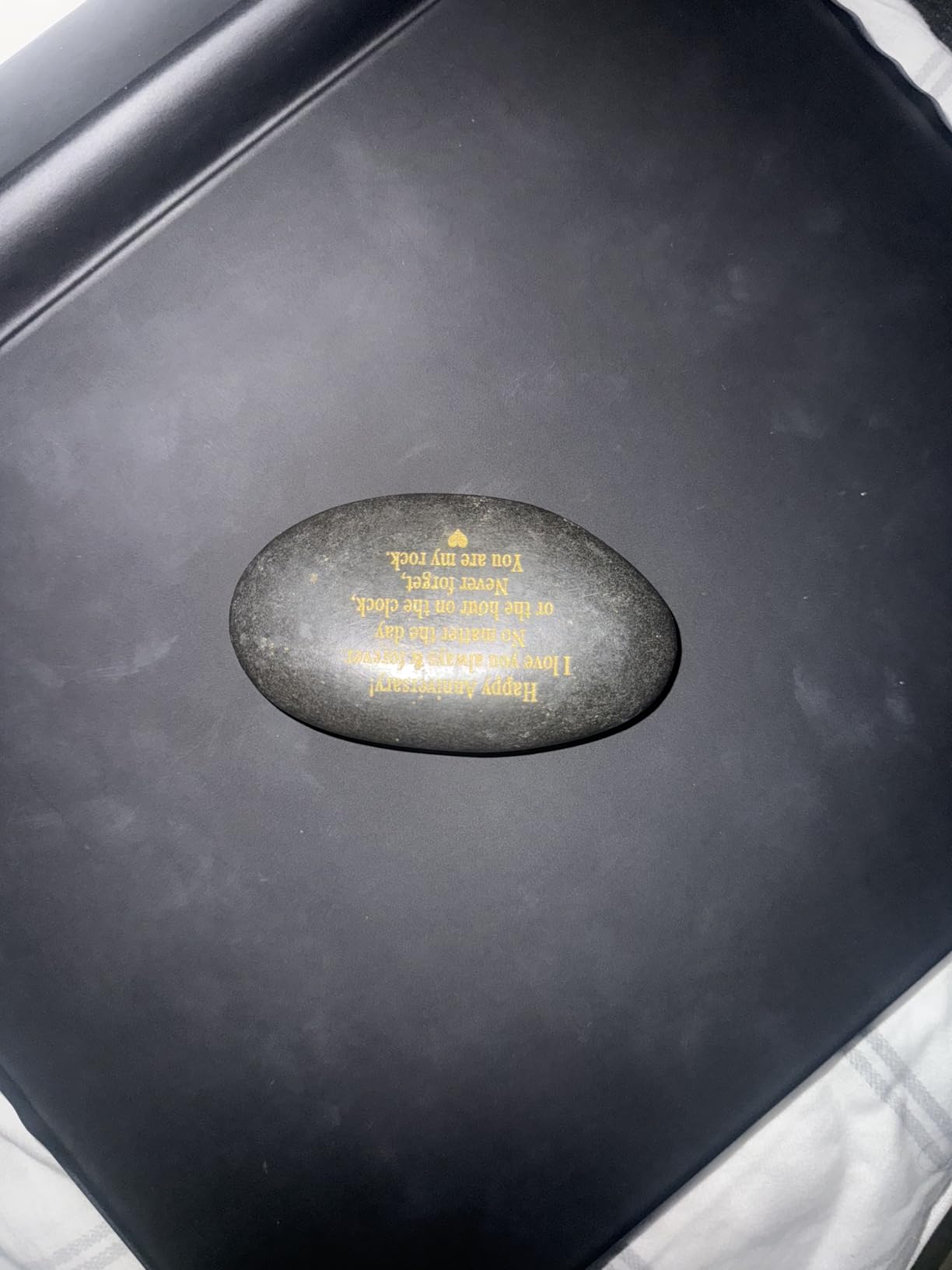 VELENTI Happy Anniversary Decorative Stones Rock - Heartwarming You are My Rock Wedding Presents, Inspiring Anniversaries Keepsake for Her, Decorative Accessories Anniversary Present for Him customer photo 1