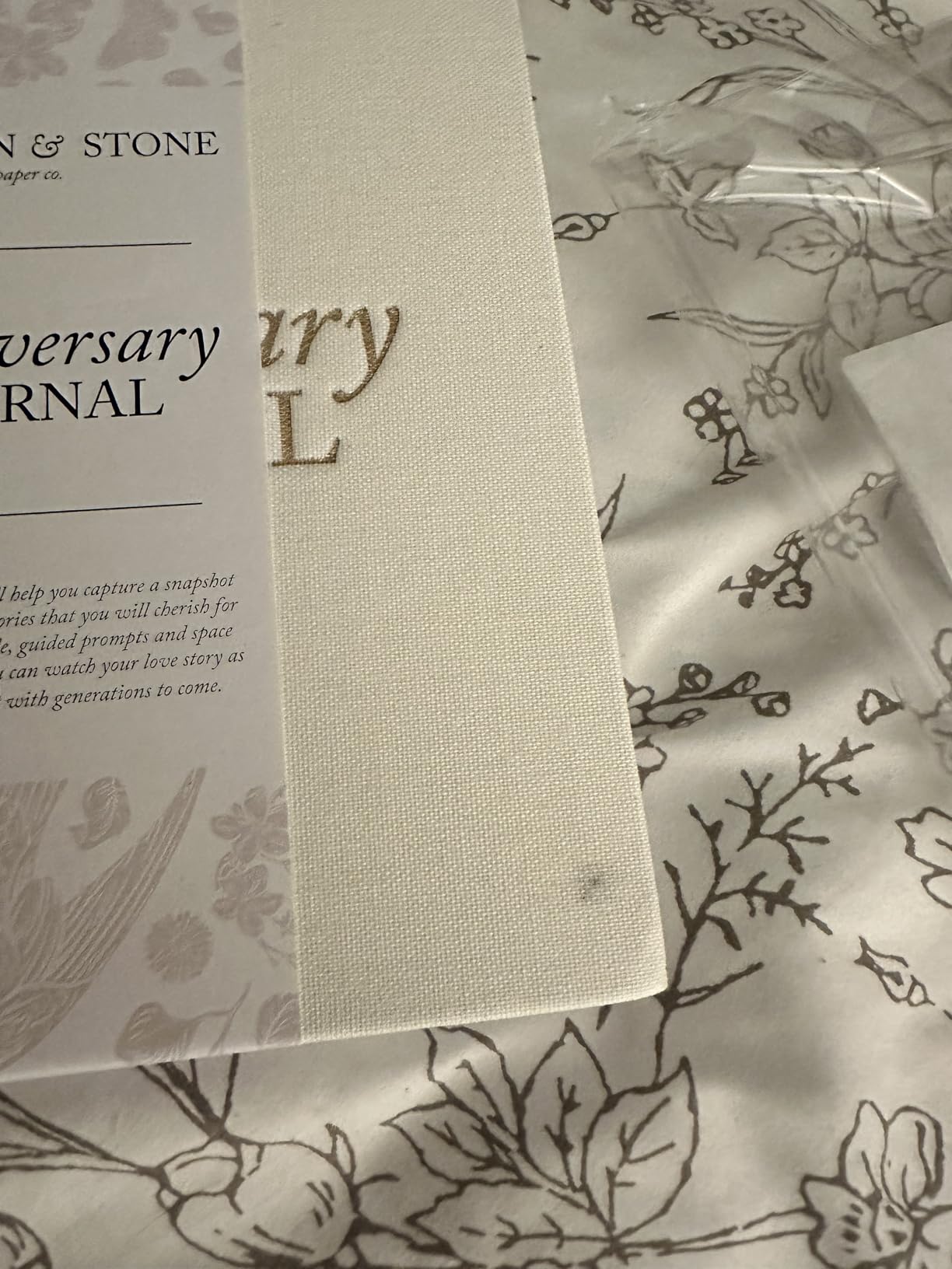 Duncan & Stone Anniversary Journal for Couples, Wedding Book, Taupe | Guided prompts & photo pages to record your love story; a keepsake anniversary scrapbook & wedding gift for couples customer photo 1
