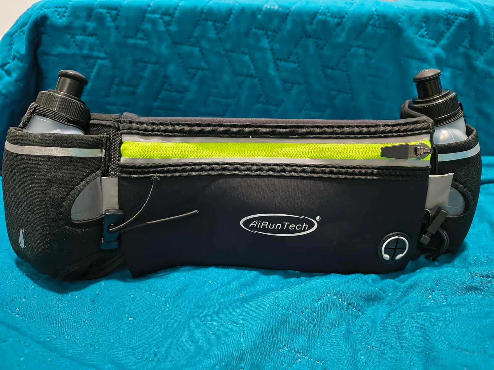 AiRunTech Hydration Running Belt with Water Bottle, Running Fanny Pack for Phone and Wallet Holder, Marathon Triathlon Walking Jogging Gear Gift customer photo 2