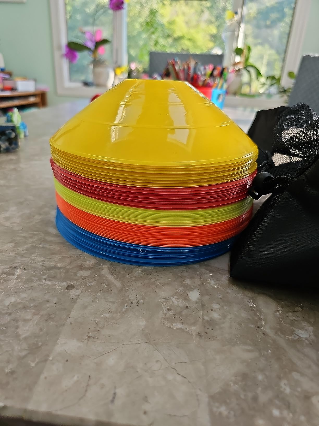 60/120 Pack Agile Soccer Cones with Portable Bags & Brackets, Sports Cones,cones for sports training,soccer cones for training,soccer training equipment,Agile Soccer Cones Used for Football Training customer photo 2