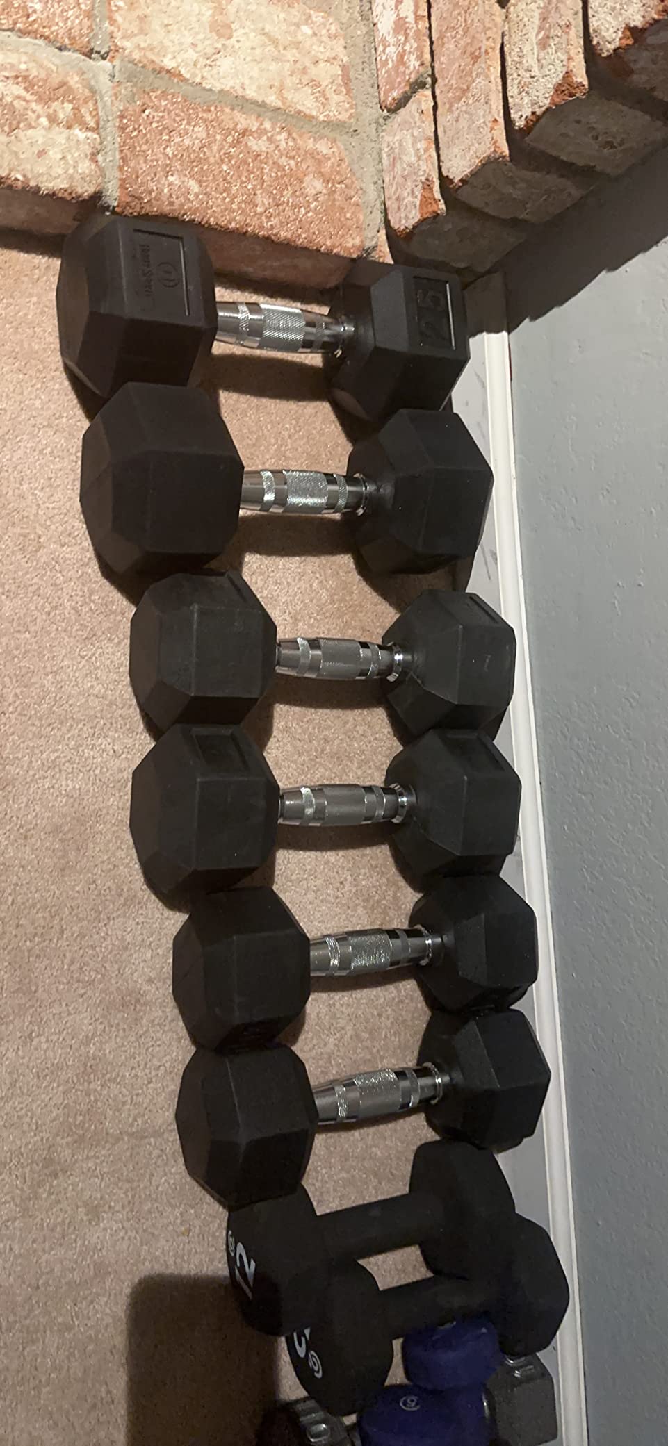 Body Sport Rubber Encased Hex Dumbbell Weight, Pair - Dumbbells for Exercises - Strength Training Equipment - Home Gym Accessories - Weight Training customer photo 2